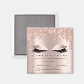 Makeup Artist Lashes Extension Rose Tropfen Mail I Magnet (Vorderseite/Rückseite)