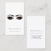 Makeup Artist Lashes Glitzer Eyebrows Rose Eyes Visitenkarte (Vorne/Hinten)