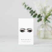 Makeup Artist Lashes Glitzer Eyebrows Rose Eyes Visitenkarte (Stehend Vorderseite)