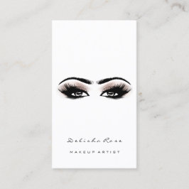Makeup Artist Lashes Glitzer Eyebrows Rose Eyes Visitenkarte