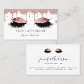 Makeup Artist Lashes Glitzer Visitenkarte (Vorne/Hinten)