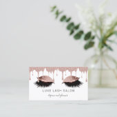 Makeup Artist Lashes Glitzer Visitenkarte (Stehend Vorderseite)
