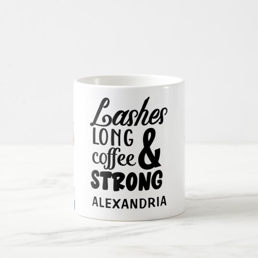Makeup Artist Lashes Long Personalized Quote Kaffeetasse (Mittel)