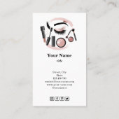 Makeup Artist Lashes Mascara Lipstick Rose Gold Visitenkarte (Rückseite)