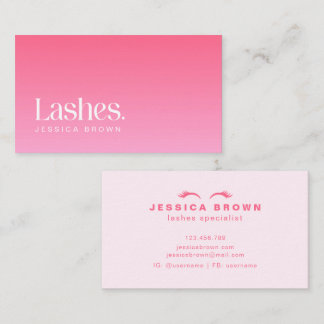 Makeup Artist Lashes Modernes Minimalistisches Pin Visitenkarte