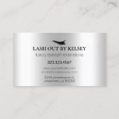 Makeup Artist Lashes Platinum Glitzer +Silver Trop Visitenkarte (Rückseite)