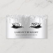 Makeup Artist Lashes Platinum Glitzer +Silver Trop Visitenkarte (Vorderseite)