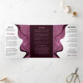 Makeup artist | Lashes Salon | Friseursalon Dreifach Gefaltete Karte (Innenseite)