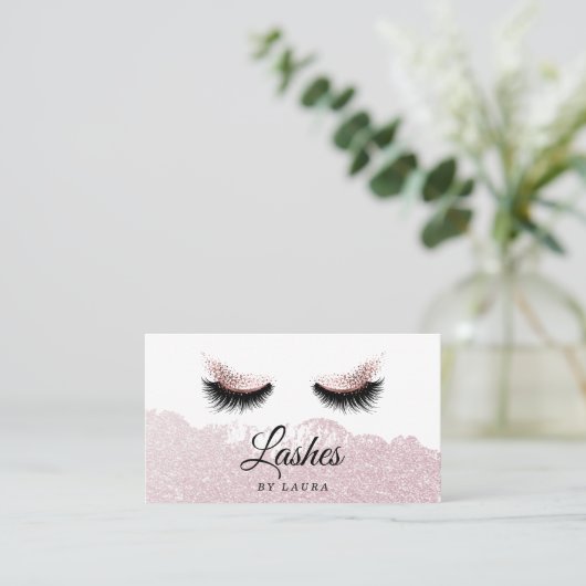 Makeup Artist Lashes Schönheitssalon Augen Kosmeti Visitenkarte (Stehend Vorderseite)