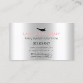 Makeup Artist Lashes Silver Opal Pink Glitzer Trop Visitenkarte (Rückseite)