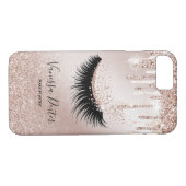 Makeup Artist Lashes Spark Drips Rose Gold Case-Mate iPhone Hülle (Rückseite (Horizontal))