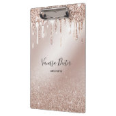 Makeup Artist Lashes Spark Drips Rose Gold Klemmbrett (Links)