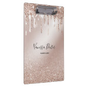 Makeup Artist Lashes Spark Drips Rose Gold Klemmbrett (Rechts)