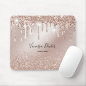 Makeup Artist Lashes Spark Drips Rose Gold Mousepad (Mit Mouse)