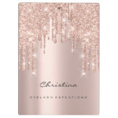 Makeup Artist Lashes Spark Eventplaner Rose Gold Klemmbrett (Rückseite)