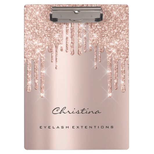 Makeup Artist Lashes Spark Eventplaner Rose Lux Klemmbrett (Vorderseite)