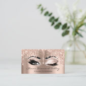 Makeup Artist Lashes Tropfen OPEN EYE CLOSED Confe Visitenkarte (Stehend Vorderseite)