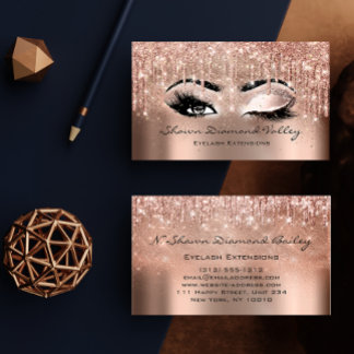 Makeup Artist Lashes Tropfen OPEN EYE geschlossen Visitenkarte