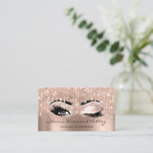 Makeup Artist Lashes Tropfen Rose Blush Drips Visitenkarte (Stehend Vorderseite)