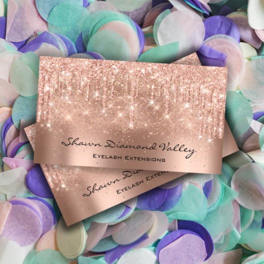 Makeup Artist Lashes Tropfen Rose Blush Powder Visitenkarte