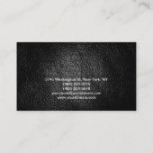 Makeup Artist Leather Background Minimalistisch mo Visitenkarte (Rückseite)