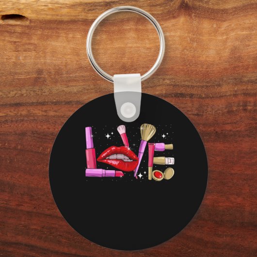 Makeup Artist Liebe Kosmetikerin Mode Schlüsselanhänger (Vorderseite)