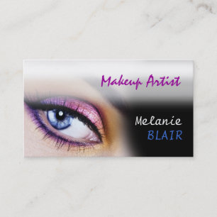 Makeup Artist Lila Eye Business Card Visitenkarte