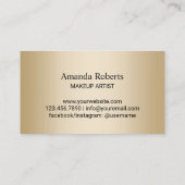 Makeup Artist Lila Glitzer Treuekarte (Rückseite)