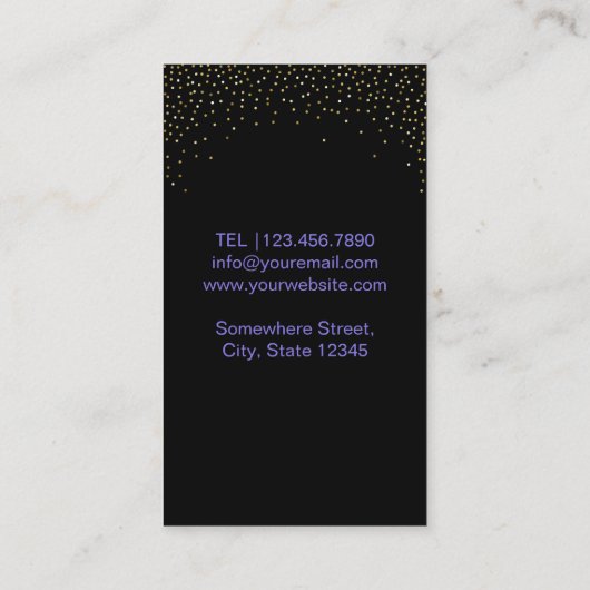 Makeup Artist Lila Lips Salon Social Media Visitenkarte (Rückseite)