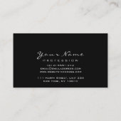 Makeup Artist Lips Imitate Gold Lipstick Schwarz-w Visitenkarte (Rückseite)