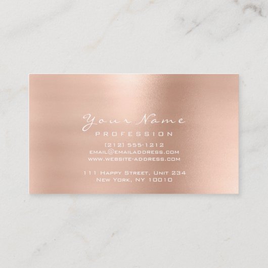 Makeup Artist Lips Powder Red Lipstick Glitzer Visitenkarte (Rückseite)