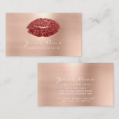 Makeup Artist Lips Powder Red Lipstick Glitzer Visitenkarte (Vorne/Hinten)