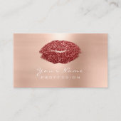 Makeup Artist Lips Powder Red Lipstick Glitzer Visitenkarte (Vorderseite)