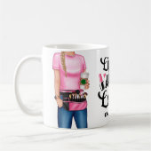 Makeup Artist Lipstick and Lattes Personalized Kaffeetasse (Links)