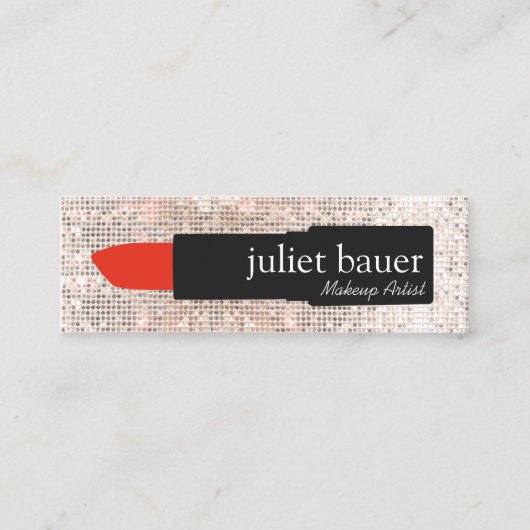 Makeup Artist Lipstick Beauty Mini Visitenkarte (Vorderseite)