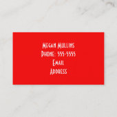 Makeup Artist Lipstick Visitenkarte (Rückseite)