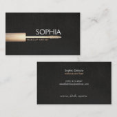 Makeup Artist Logo Mascara auf Imitaten Schwarze L Visitenkarte (Vorne/Hinten)