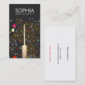 Makeup Artist Logo Mascara Künstlerisches Muster Visitenkarte (Vorne/Hinten)