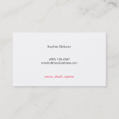 Makeup Artist Logo Mascara Künstlerisches Muster Visitenkarte (Rückseite)