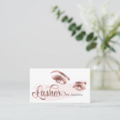 Makeup Artist Long Lashes Eyebrow Eyes Lash Brows Visitenkarte (Stehend Vorderseite)