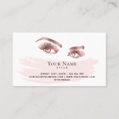 Makeup Artist Long Lashes Eyebrow Eyes Lash Brows Visitenkarte (Rückseite)