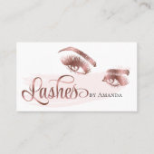 Makeup Artist Long Lashes Eyebrow Eyes Lash Brows Visitenkarte (Vorderseite)