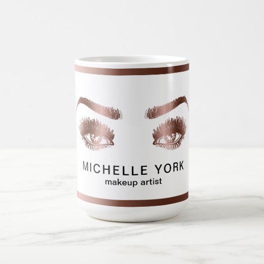 Makeup Artist Long Lashes Rose Kaffeetasse (Mittel)