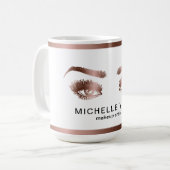 Makeup Artist Long Lashes Rose Kaffeetasse (Vorderseite Links)