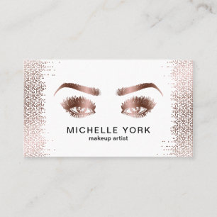 Makeup Artist Long Lashes Rose Visitenkarte
