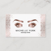 Makeup Artist Long Lashes Rose Visitenkarte (Vorderseite)