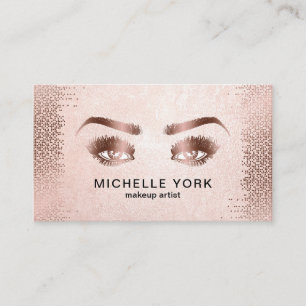 Makeup Artist Long Lashes Rose Visitenkarte