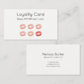 Makeup Artist Loyalty Card Chic Rose Gold Lips II Treuekarte (Vorne/Hinten)