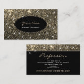 Makeup Artist Luminous Gold Glitzer Stars Eyelash Visitenkarte (Vorne/Hinten)