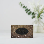 Makeup Artist Luminous Stars Eleganter Glitzer Visitenkarte (Stehend Vorderseite)